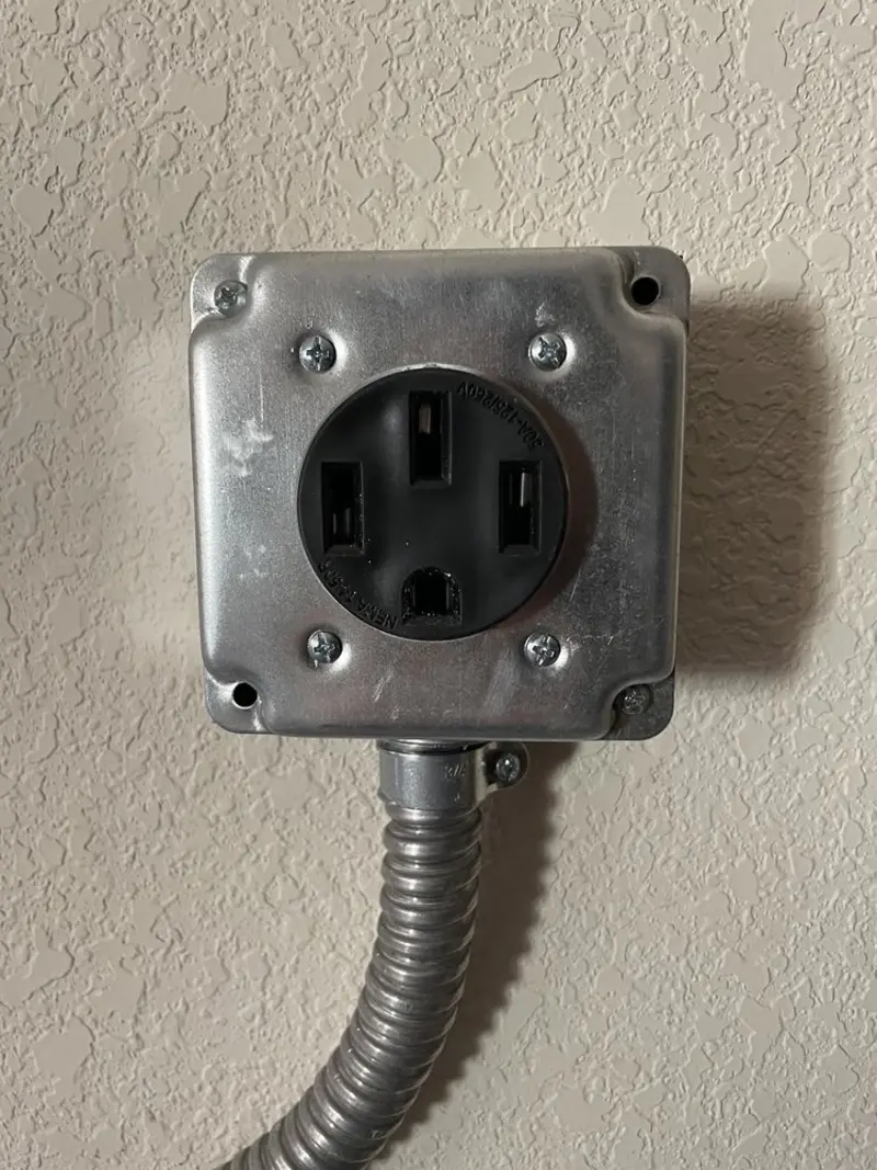 NEMA 14-50 outlet installed for Smart Home Electrical in Seabrook